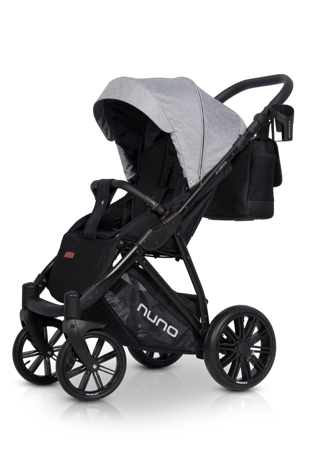 Riko Nuno Baby Pram, 3 In 1 with Infant Car Seat, Carrycot and Pushchair - Blu Retail Group