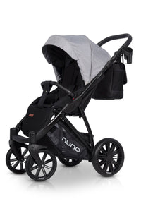 Riko Nuno Baby Pram, 3 In 1 with Infant Car Seat, Carrycot and Pushchair - Blu Retail Group