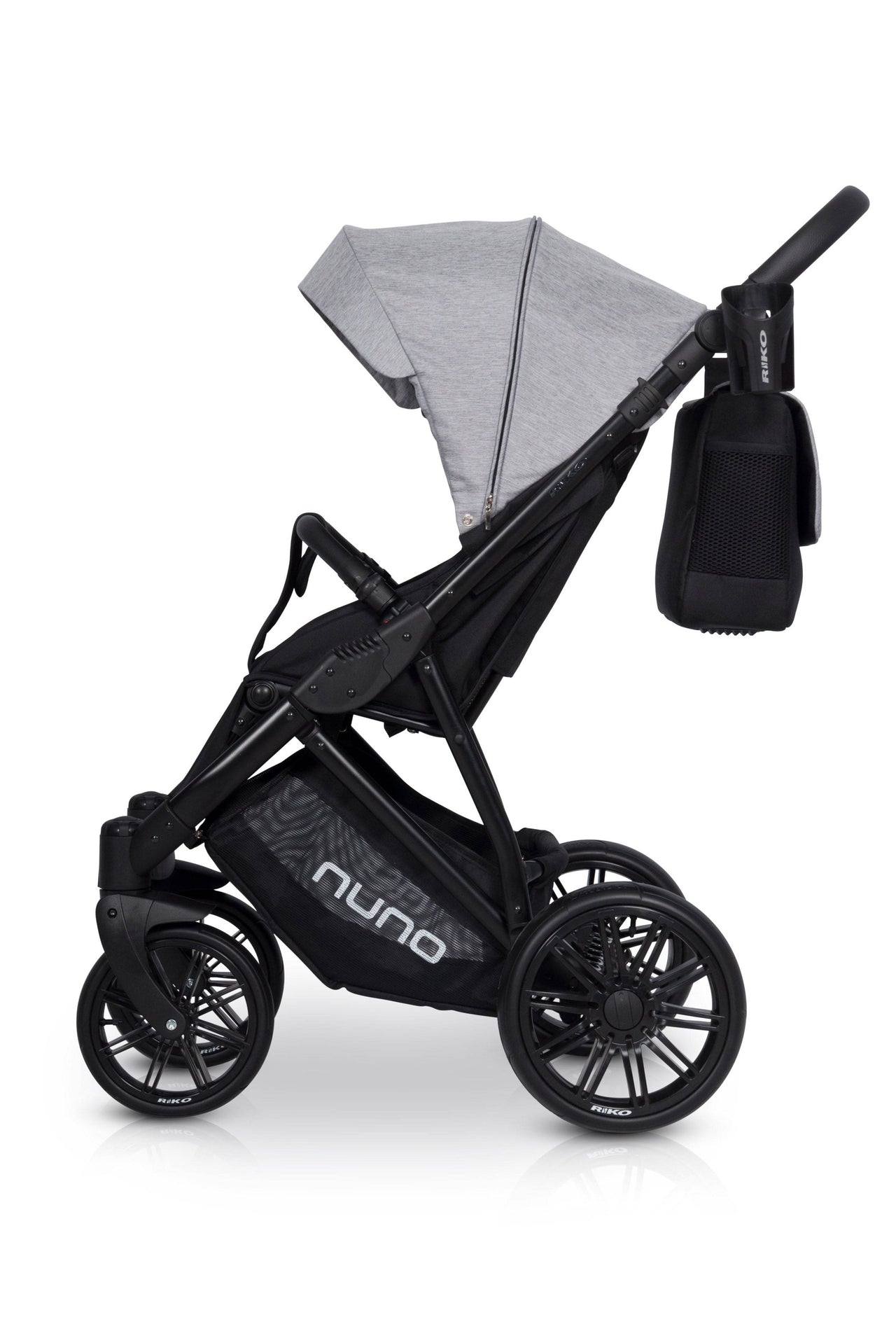 Riko Nuno Baby Pram, 3 In 1 with Infant Car Seat, Carrycot and Pushchair - Blu Retail Group