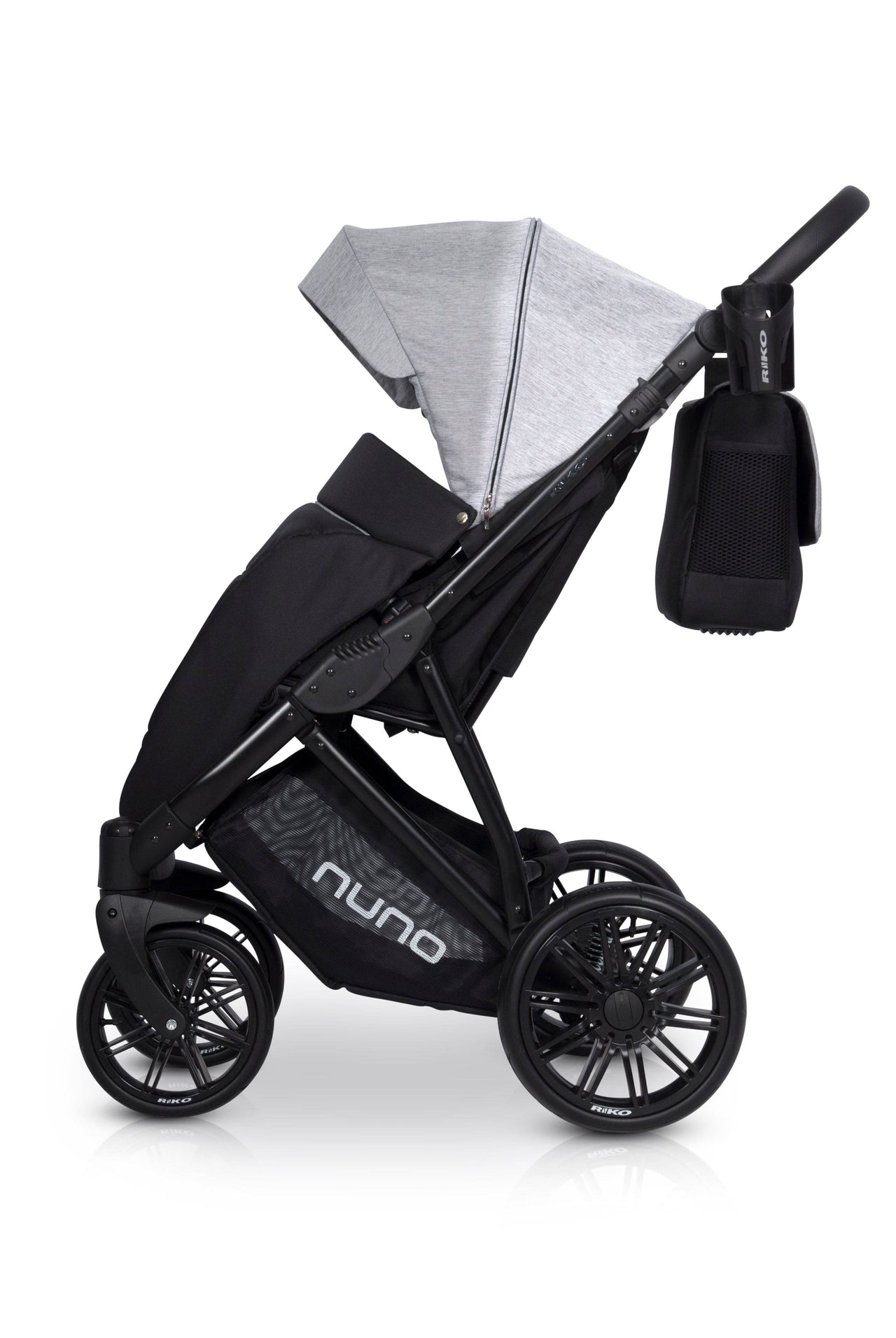 Riko Nuno Baby Pram, 3 In 1 with Infant Car Seat, Carrycot and Pushchair - Blu Retail Group
