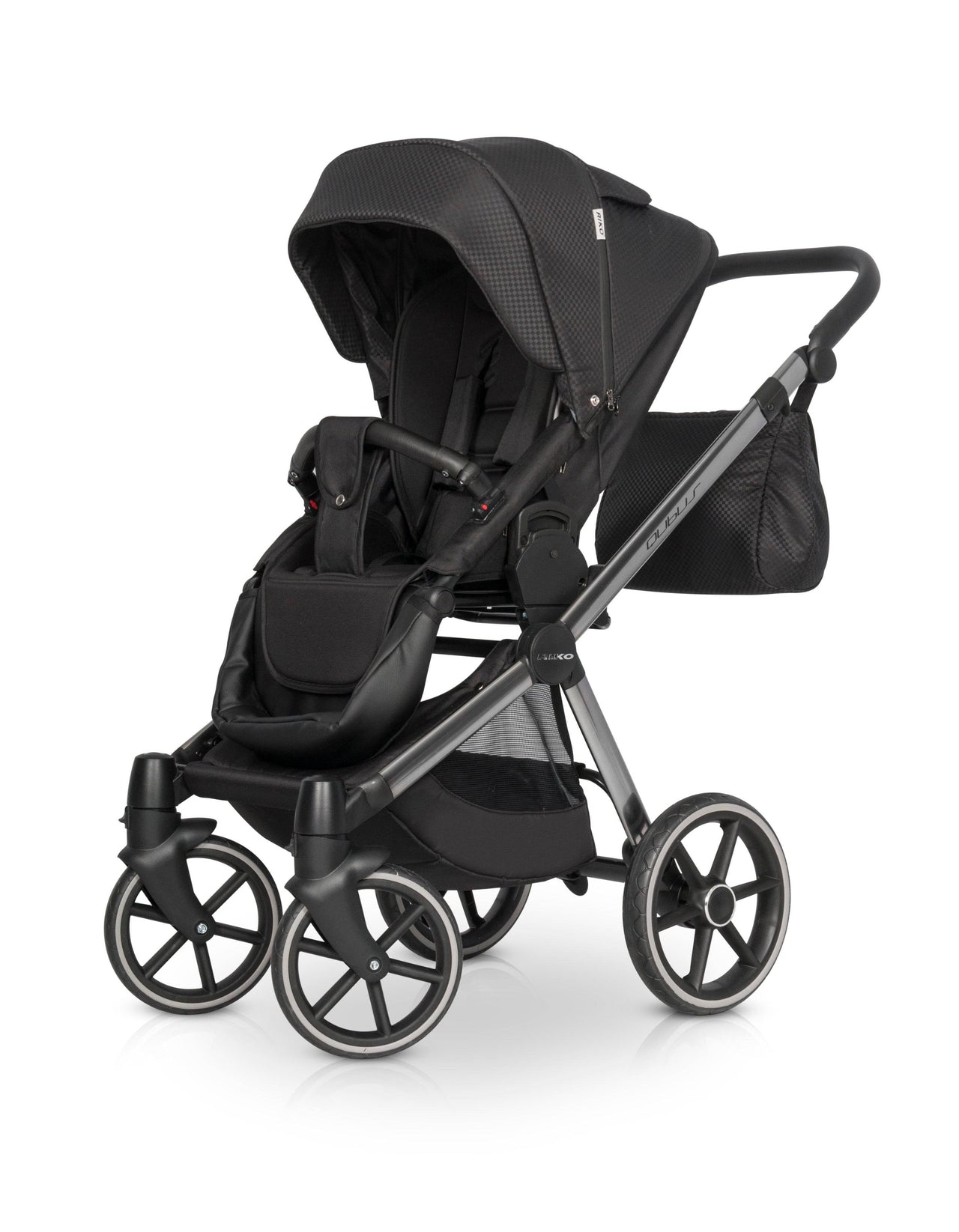 Riko Qubus Baby Pram, 3 In 1 with Infant Car Seat, Carrycot and Pushchair - Blu Retail Group