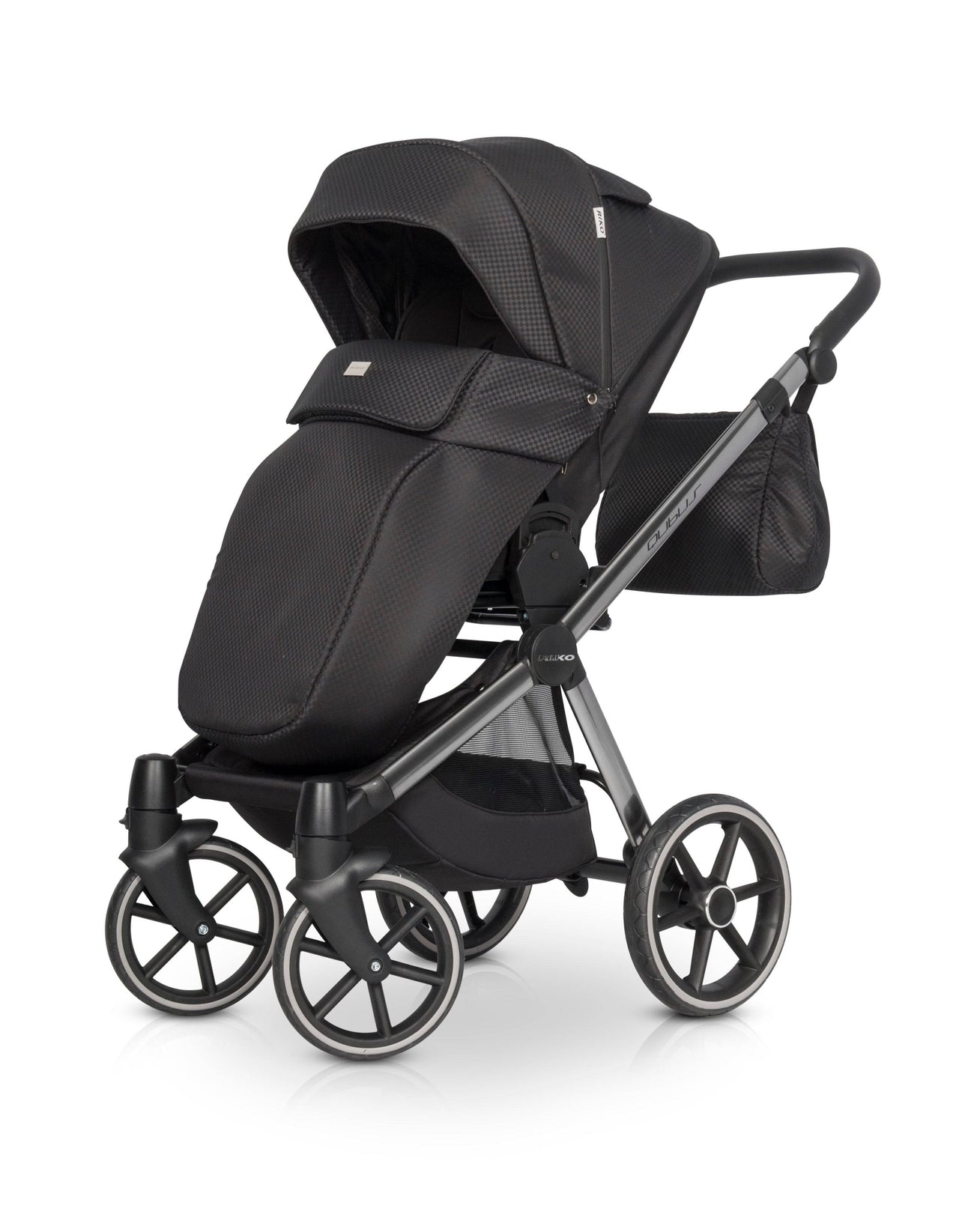 Riko Qubus Baby Pram, 3 In 1 with Infant Car Seat, Carrycot and Pushchair - Blu Retail Group