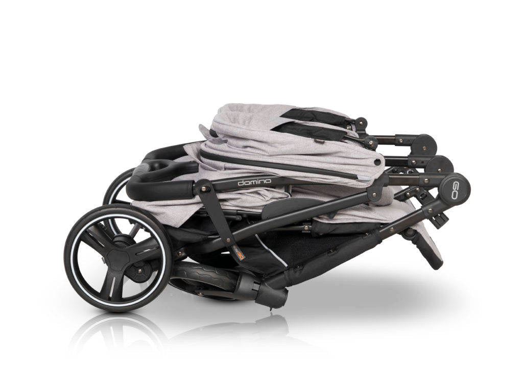 EasyGO DOMINO side-by-side 2in1. Modern Foldable Twin Stroller with Soft Carrycot. - Blu Retail Group