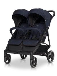 EasyGO DOMINO side-by-side 2in1. Modern Foldable Twin Stroller with Soft Carrycot. - Blu Retail Group