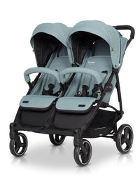 EasyGO DOMINO side-by-side 2in1. Modern Foldable Twin Stroller with Soft Carrycot.