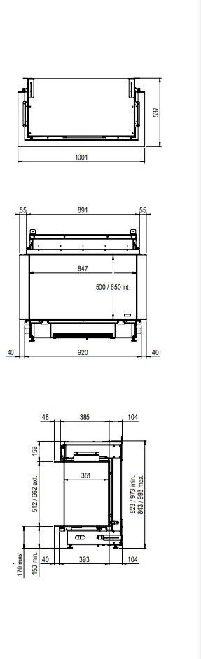 Faber e-MatriX 800-500 III 3D Electric Fireplace