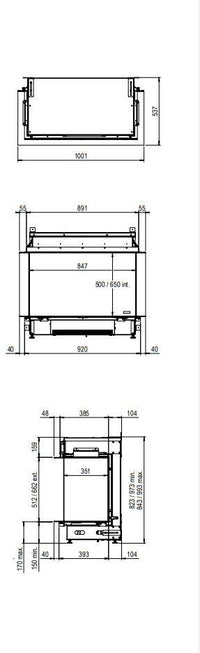 Faber e-MatriX 800-500 III 3D Electric Fireplace