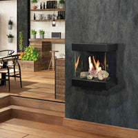 Italkero Sorrento 3-sided Stylish Wall-Mounted Gas Fireplace