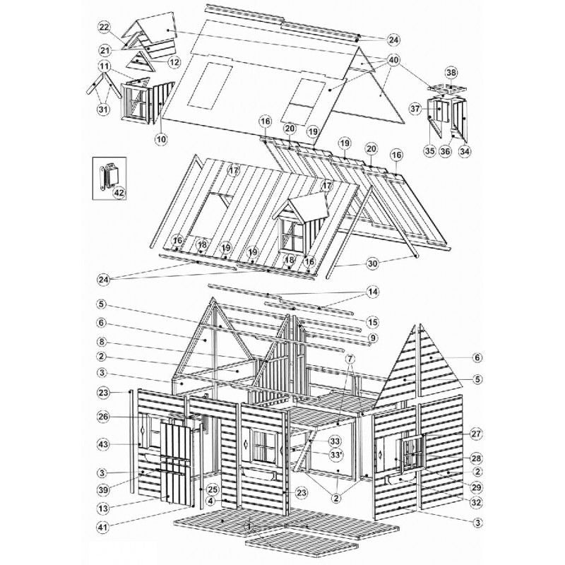 Wooden Play Hut Mary - Blu Retail Group