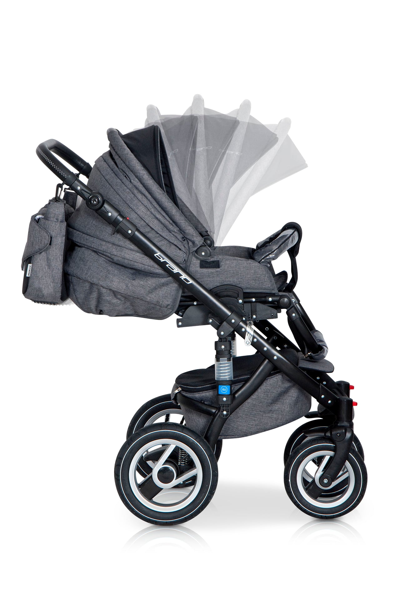 3 In 1 Baby Pram with Infant Car Seat, Carrycot and Pushchair - Blu Retail Group