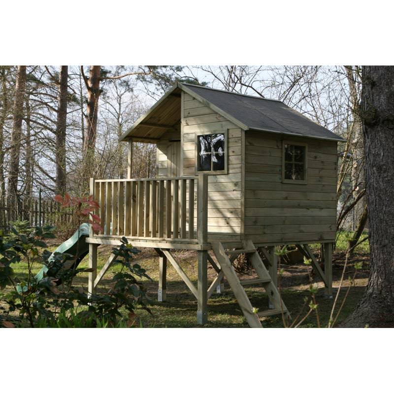 A wooden garden house Jan for children - With a slide - Blu Retail Group