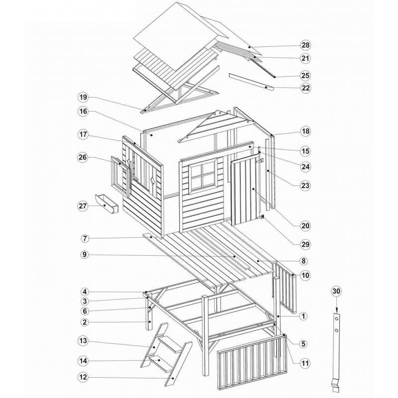 Wooden Garden House Tom For Children - Blu Retail Group