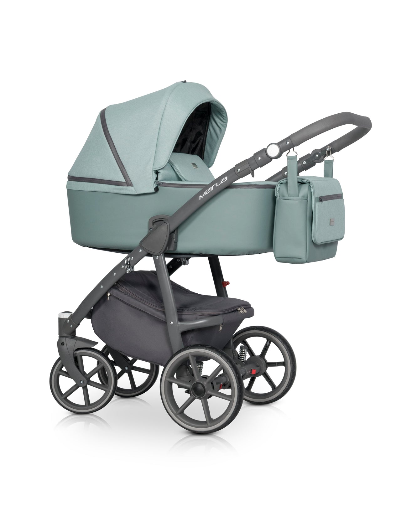 Multiposition Baby Pram, 3 In 1 with Infant Car Seat, Carrycot and Pushchair - Blu Retail Group