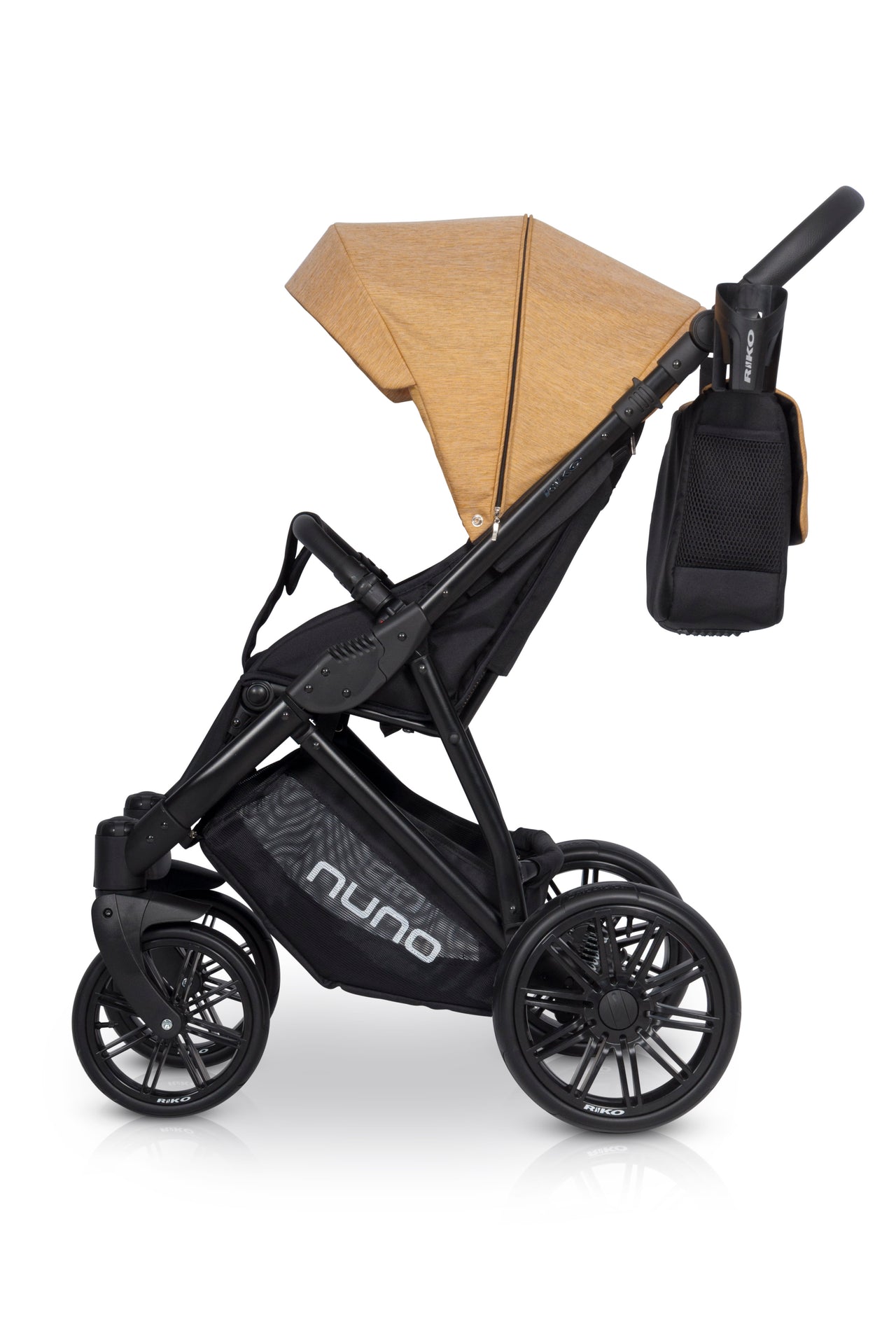 Riko Nuno Baby Pram, 3 In 1 with Infant Car Seat, Carrycot and Pushchair - Blu Retail Group