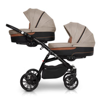 Twin Baby Pram with  2 x Carrycots and 2 x Pushchairs - Blu Retail Group